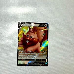 Greedent V pokémon card